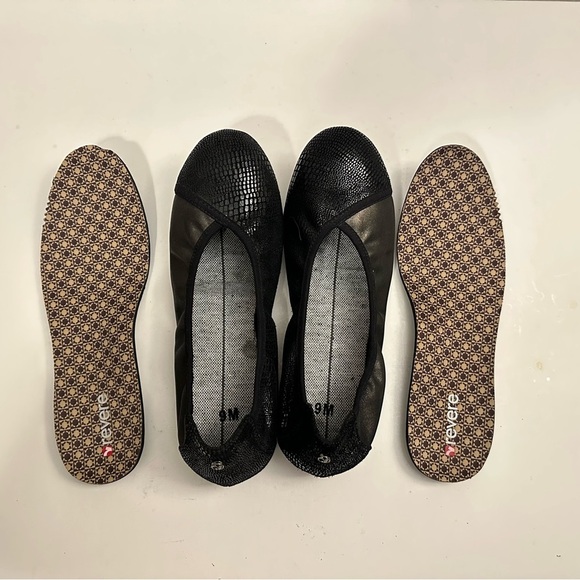 Revere Nairobi Orthotic Ballet Flat | Built-in Arc Support - Black Lizard Sz 40 - Picture 12 of 13